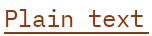 Plain text
